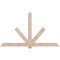 Ekena Millwork Kennewick Smooth Timber Gable Bracket, Douglas Fir, 96"W x 56"H x 5 1/2"D x 5 1/2"F, 14/12 Pitch GBW096X56X0606KEN00SDF - alternate 1